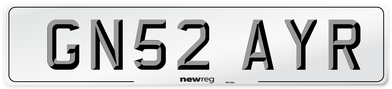 GN52 AYR Number Plate from New Reg